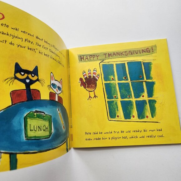 Pete The Cat The First Thanksgiving Lift-The-Flap Book By Kimberly & James Dean - Picture 8 of 9